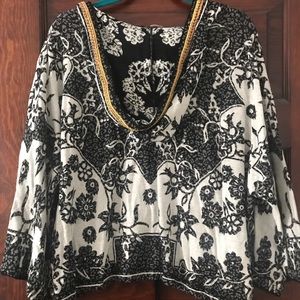 Free People deep v neck pullover sweatshirt